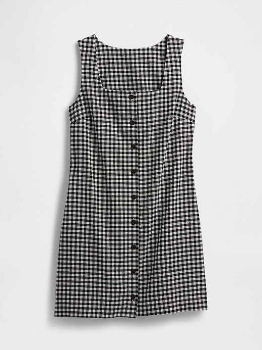 Image number 6 showing, Linen-Blend Button-Front Mini Dress