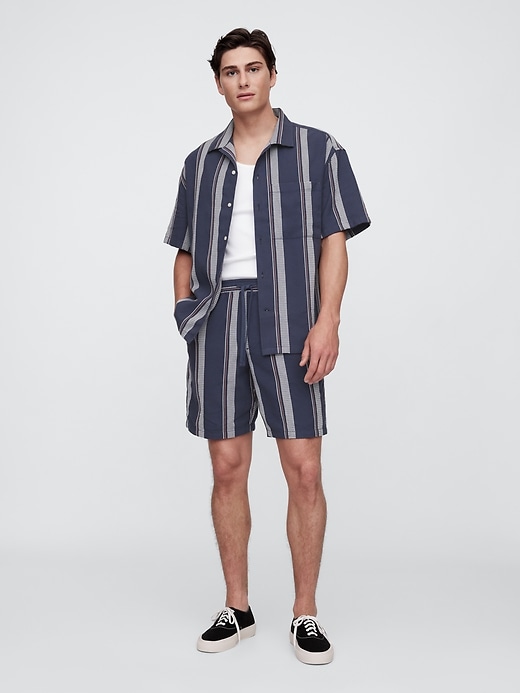 Image number 3 showing, Boxy Texture-Stripe Vacay Shirt