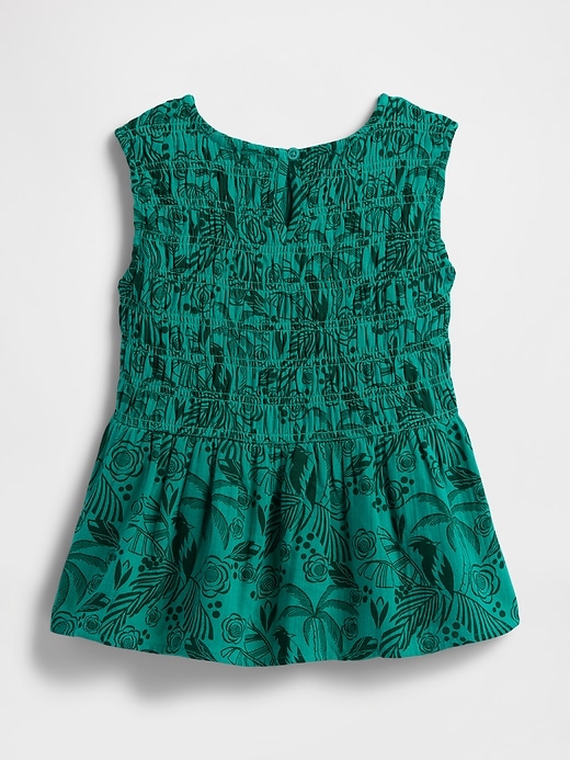 Image number 2 showing, Kids Smocked Gauze Peplum Top
