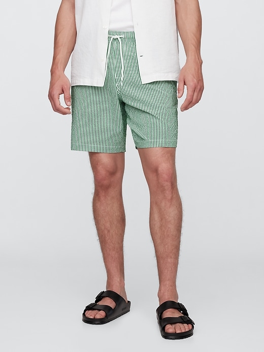 Image number 3 showing, 6" Relaxed Seersucker Swim Trunks