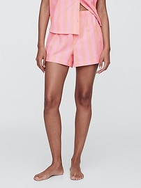 Relaxed Stripe Poplin PJ Boxer Shorts