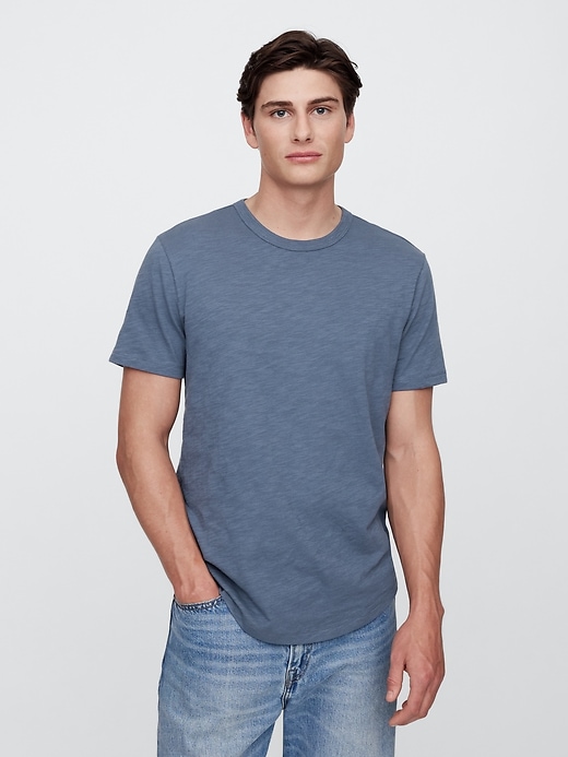 Image number 1 showing, Lived-In Curved Hem Crewneck T-Shirt