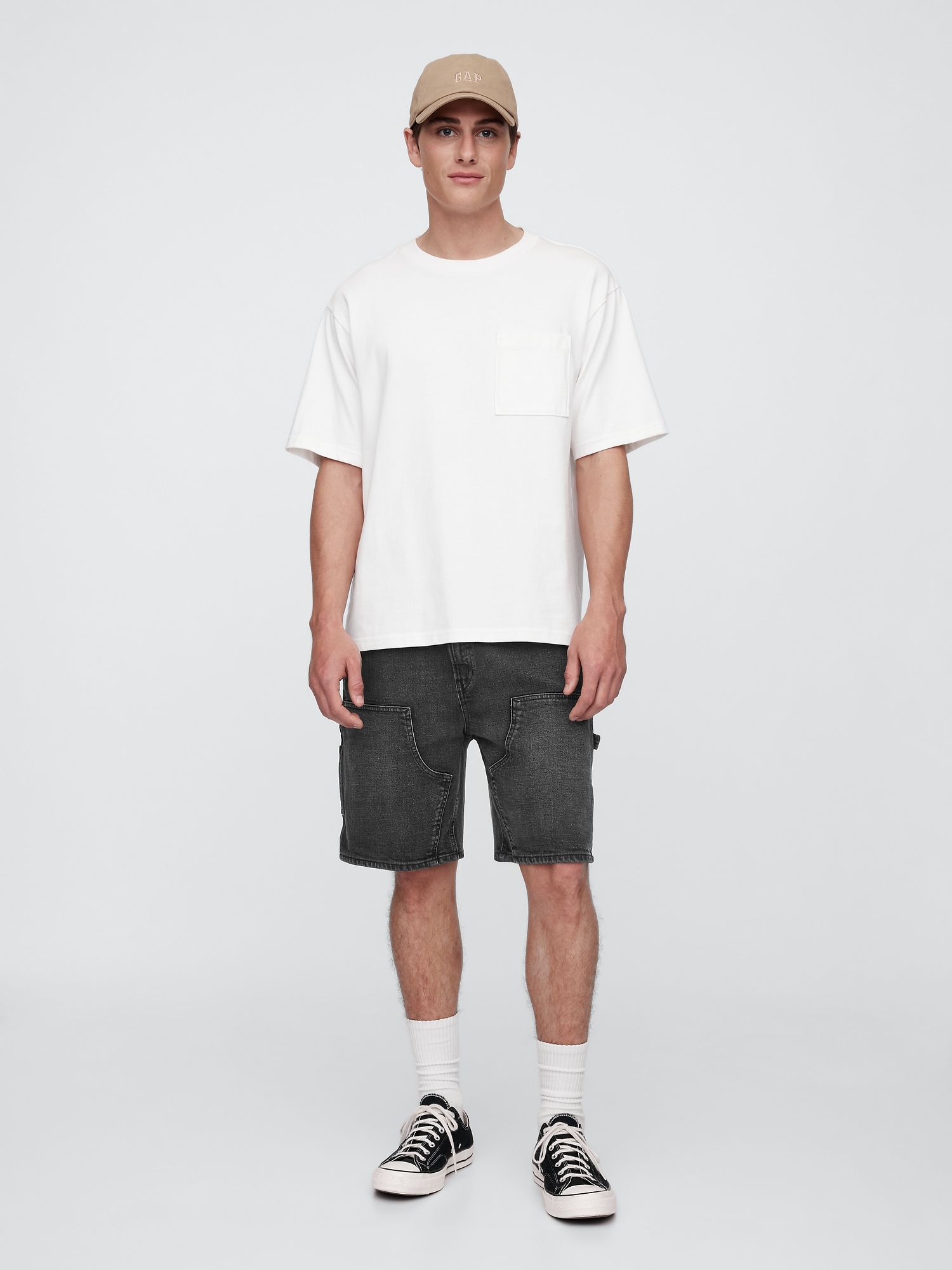 9" Denim Carpenter Shorts