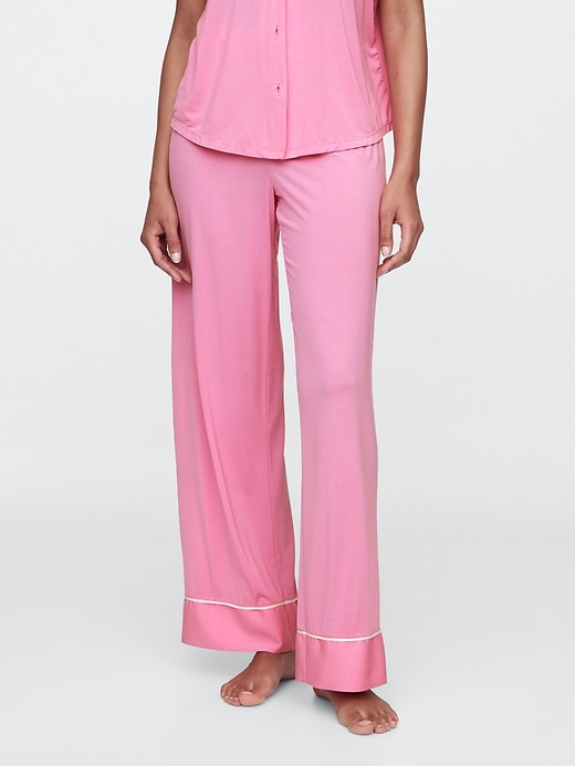 Image number 3 showing, Modal Wide-Leg PJ Pants