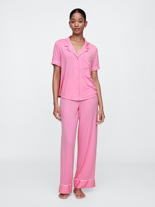 Image number 1 showing, Modal Wide-Leg PJ Pants