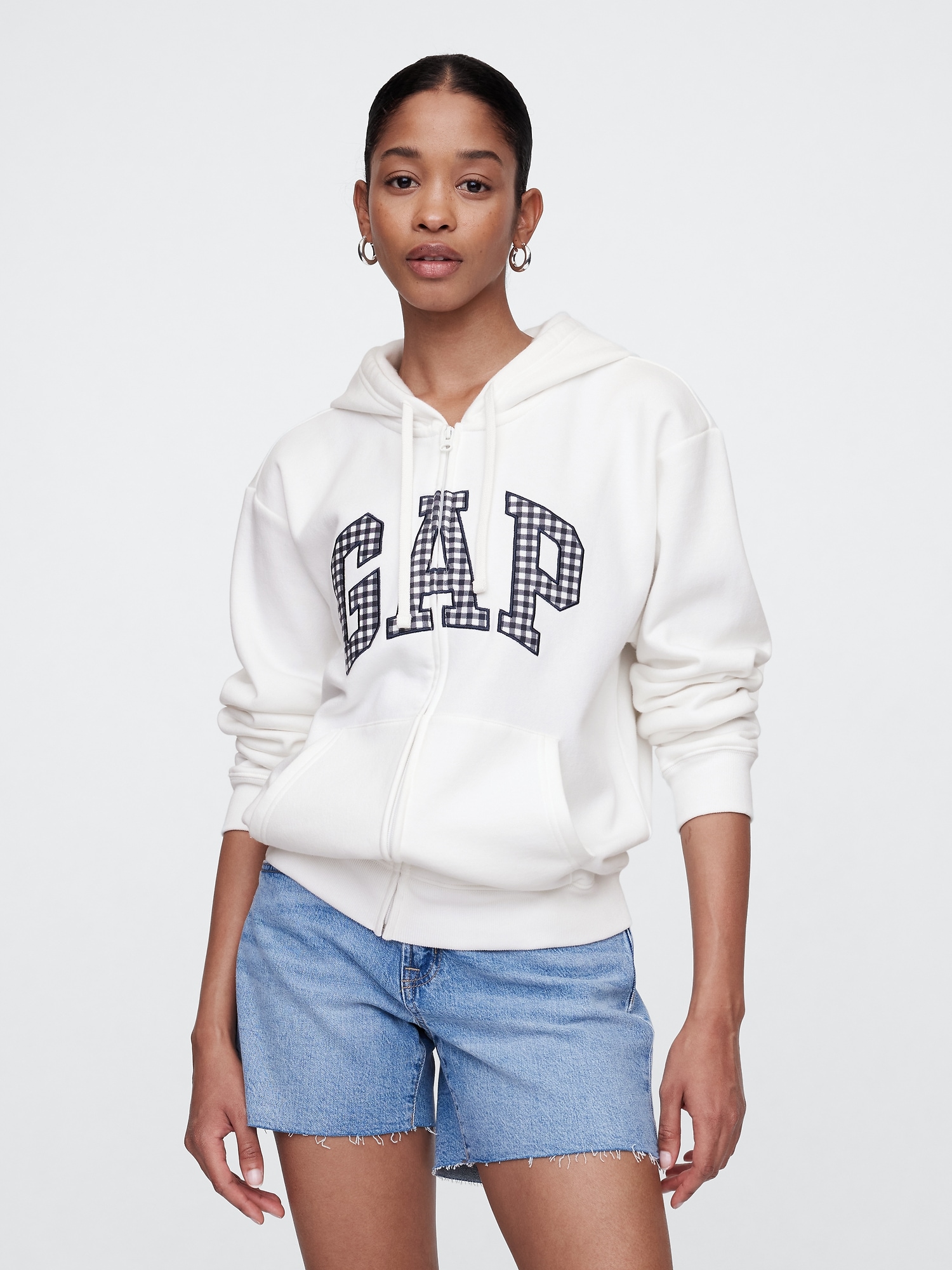 Relaxed Gap Logo Zip Hoodie