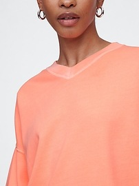 Oversized French Terry V-Neck Sweatshirt
