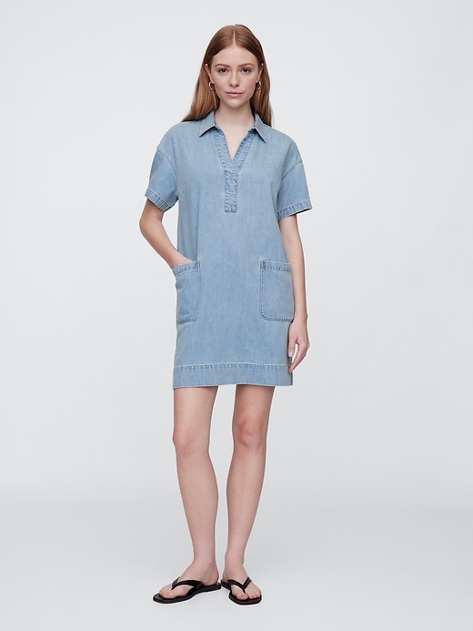 Image number 1 showing, Oversized Denim Shirtdress