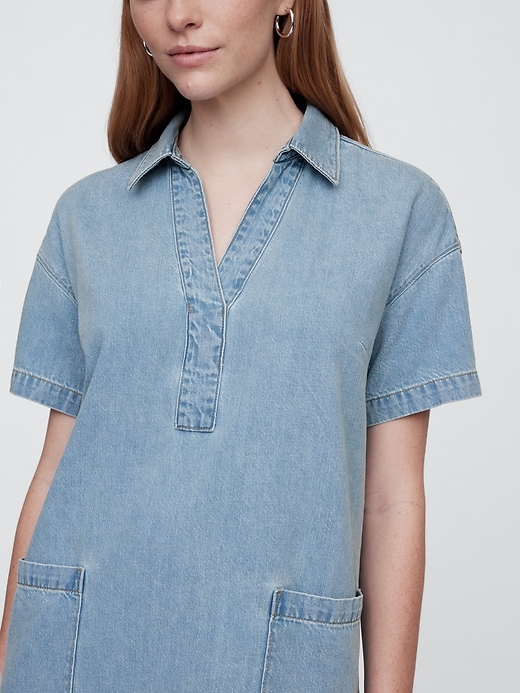Image number 3 showing, Oversized Denim Shirtdress