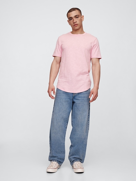 Image number 3 showing, Lived-In Curved Hem Crewneck T-Shirt