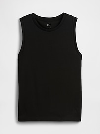 Ribbed Stripe Shell Tank Top