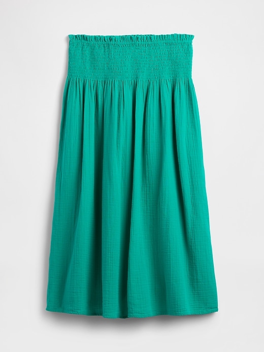 Image number 5 showing, Smocked Gauze Maxi Skirt
