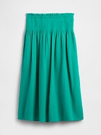 Smocked Gauze Maxi Skirt