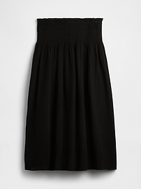 Smocked Gauze Maxi Skirt