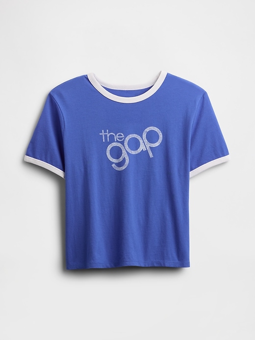 Image number 5 showing, Shrunken Graphic Ringer T-Shirt