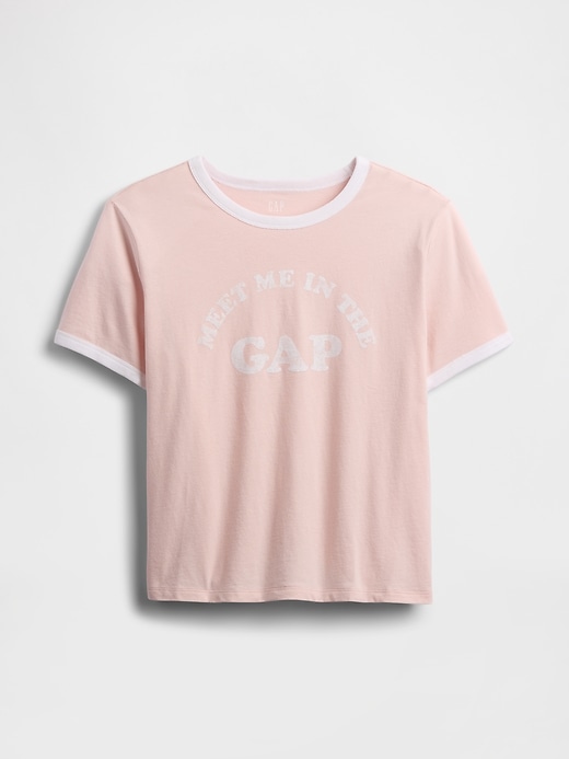 Image number 5 showing, Shrunken Graphic Ringer T-Shirt