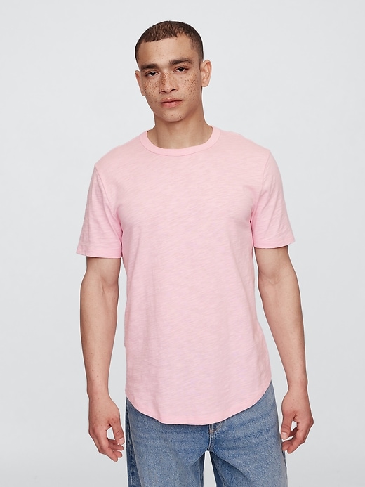 Image number 1 showing, Lived-In Curved Hem Crewneck T-Shirt