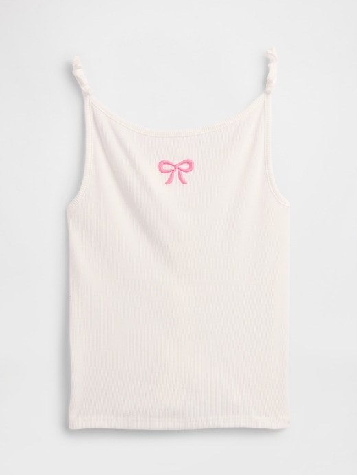 Image number 1 showing, Kids Ribbed Bow-Tie Tank Top