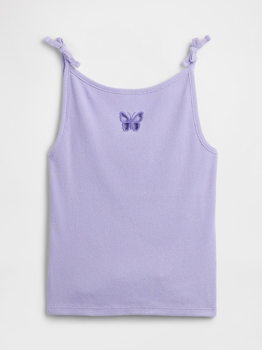 Image number 1 showing, Kids Ribbed Bow-Tie Tank Top