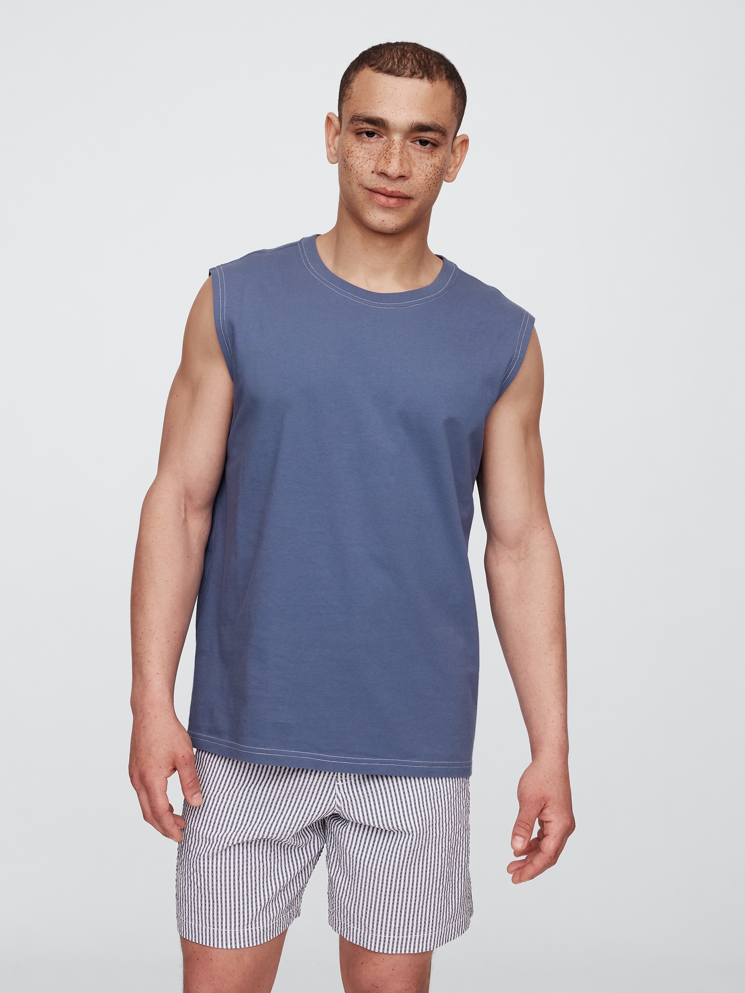 Everyday Soft Muscle Tank Top - Blue