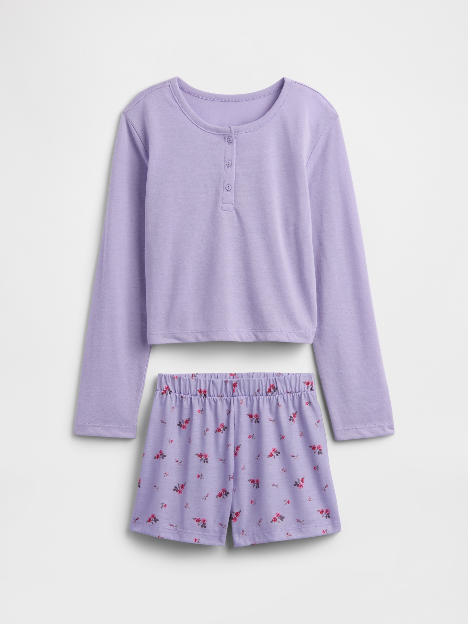 Kids 100% Recycled Henley PJ Set