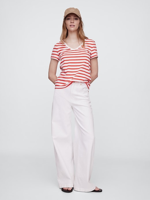 Image number 3 showing, Favorite Stripe V-Neck T-Shirt