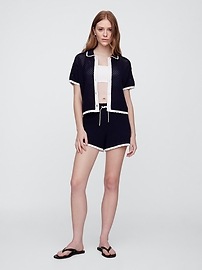 Collared Crochet Cardigan