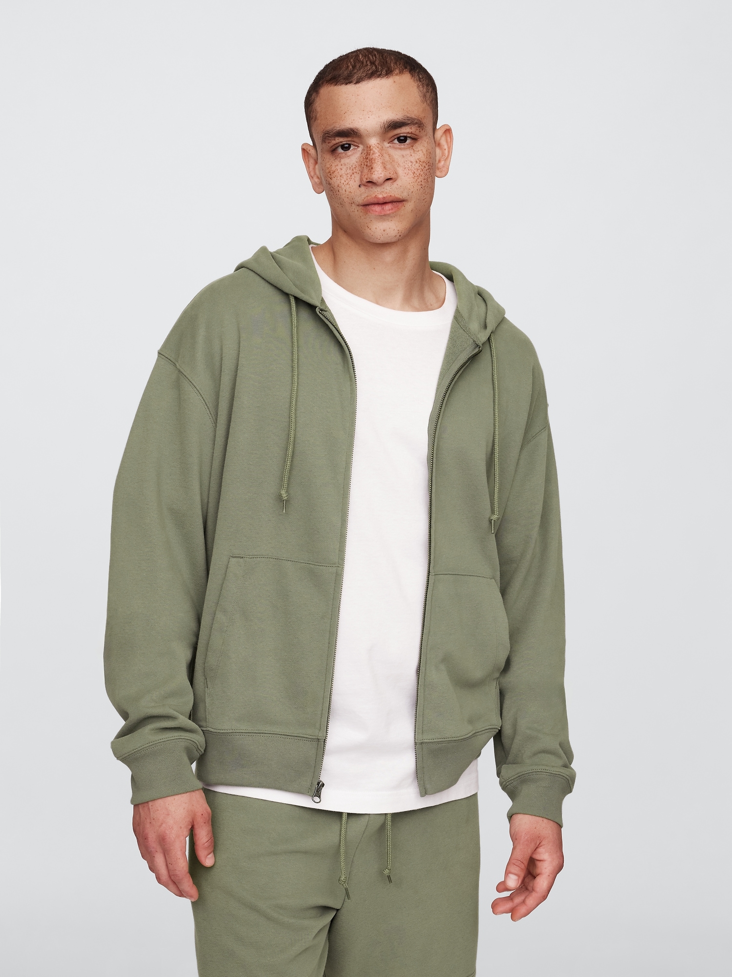 Vintage Soft Oversized Zip Hoodie