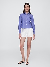 Cropped Poplin Shirt