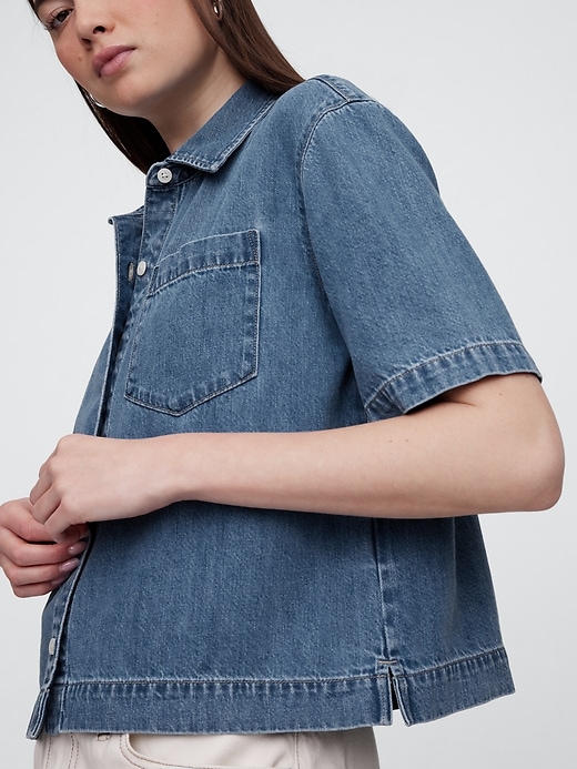 Image number 4 showing, Boxy Denim Shirt