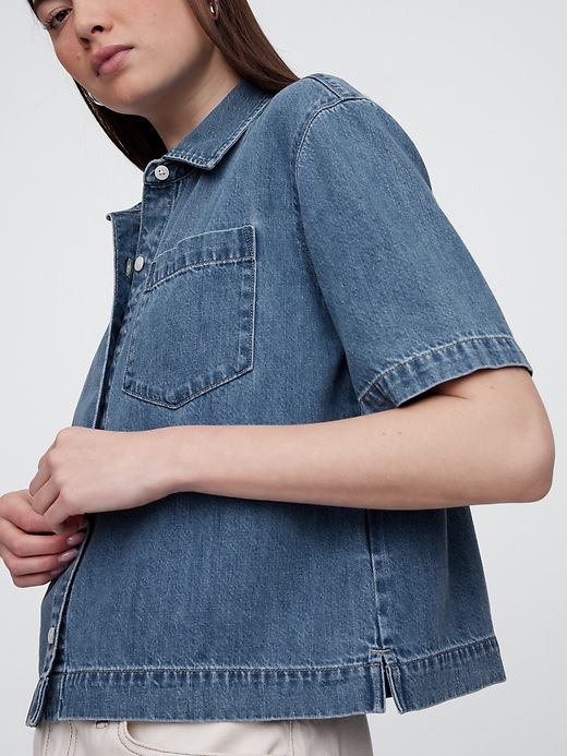 Boxy Denim Shirt