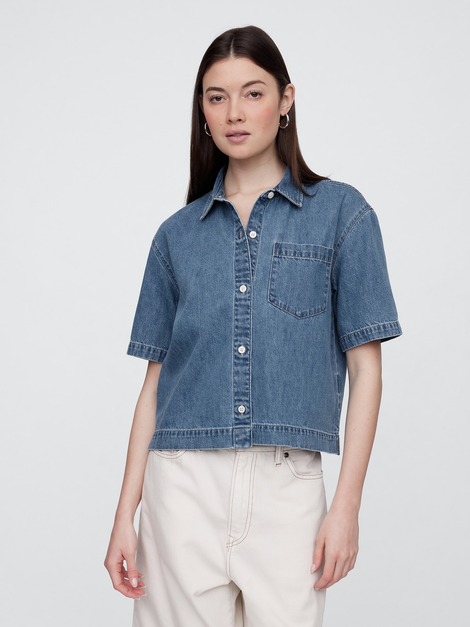 Boxy Denim Shirt
