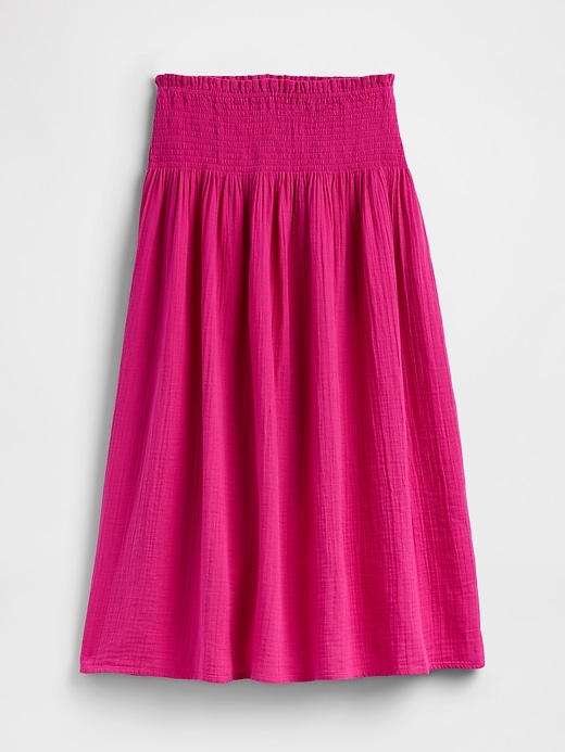 Image number 5 showing, Smocked Gauze Maxi Skirt
