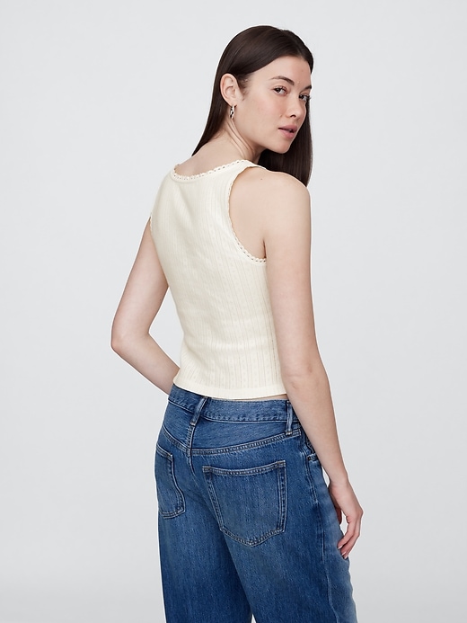 Image number 2 showing, Pointelle Scoopneck Top