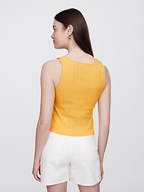 Pointelle Scoopneck Top