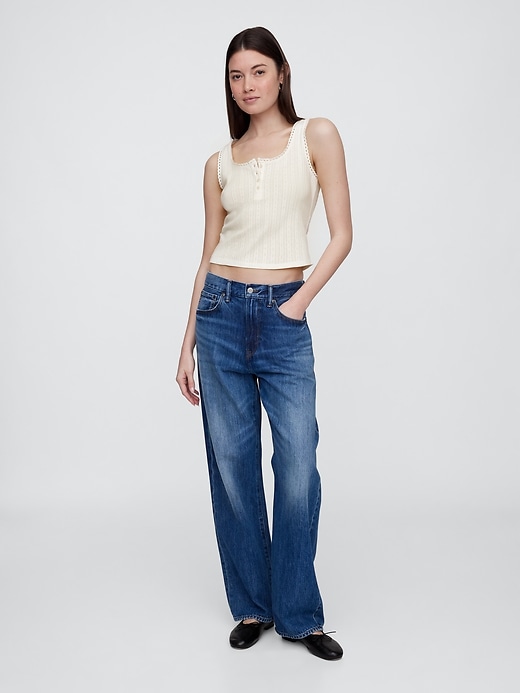 Image number 3 showing, Pointelle Scoopneck Top