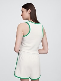 Recycled Cropped Pique Tank Top