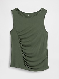 Asymmetrical Ruched Tank Top