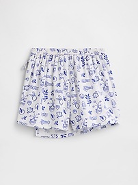 Kids Linen-Blend Wrap Skort