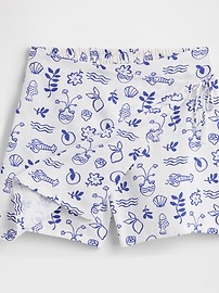 Kids Linen-Blend Wrap Skort