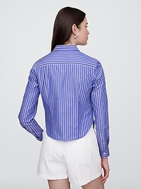 Cropped Poplin Shirt