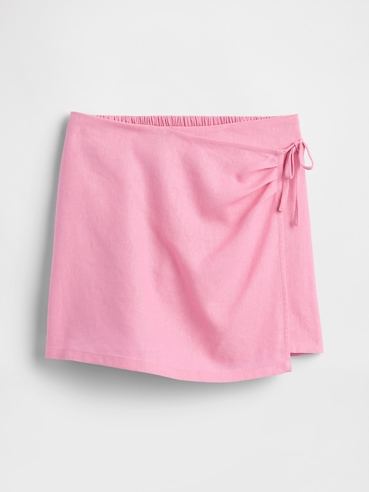 Image number 1 showing, Kids Linen-Blend Wrap Skort