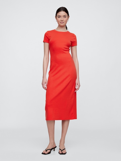 Cutout Midi T-Shirt Dress