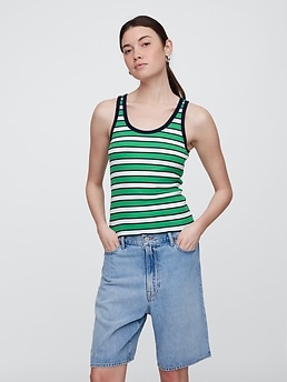 【Paragraph】25ss PARAGRAPH STRIPE SLEEVELESS Z Supply Avril Striped Tank Top - Women's Tank Tops in