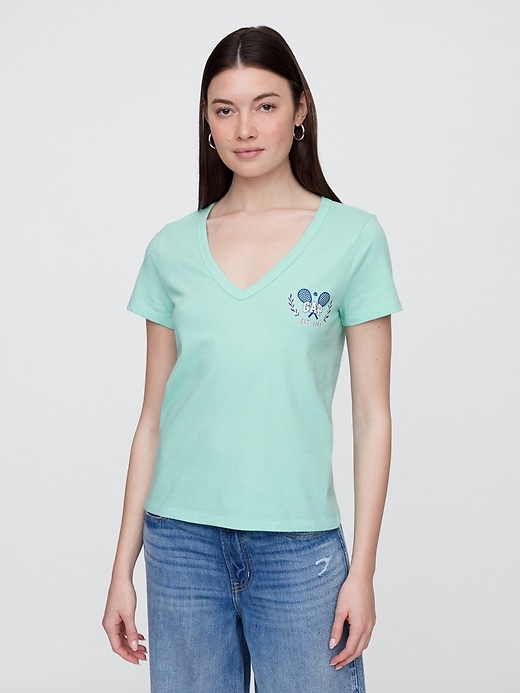 Image number 1 showing, Favorite V-Neck Graphic T-Shirt
