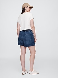 4" High Rise SuperSoft Denim Utility Shorts