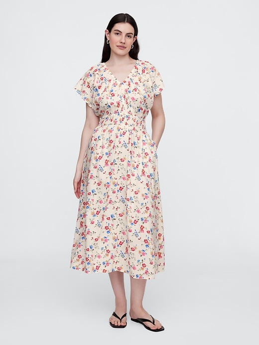 Image number 4 showing, Smocked V-Neck Maxi Dress