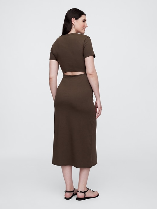 Image number 5 showing, Cutout Maxi T-Shirt Dress