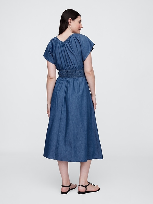 Image number 5 showing, Smocked V-Neck Maxi Dress
