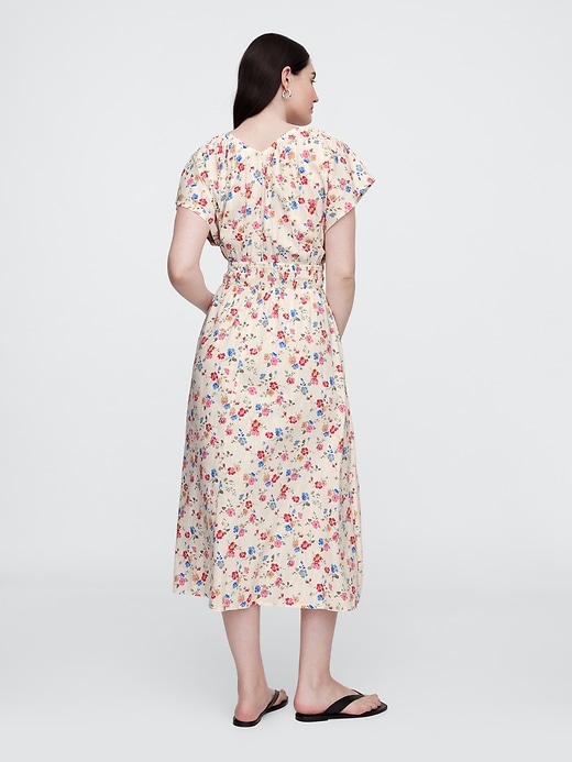 Image number 5 showing, Smocked V-Neck Maxi Dress